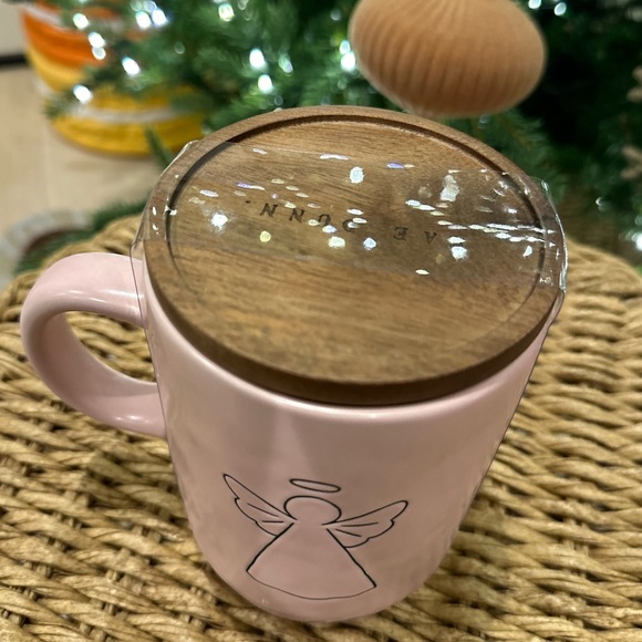 Rae Dunn peace Joy Love pink mug cover lid new - Picture 5 of 5